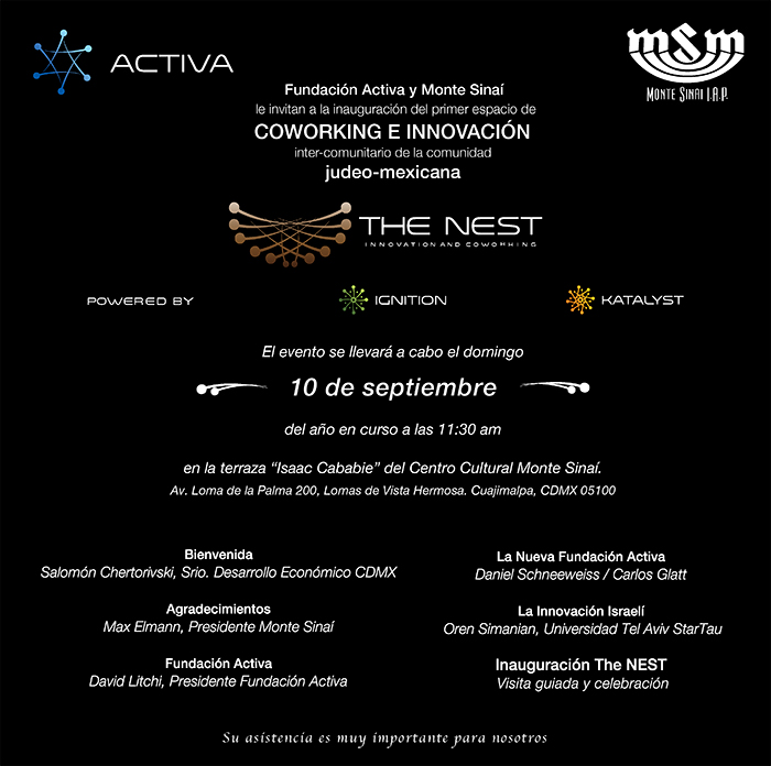 Inauguración de «The Nest», el primer espacio de Coworking Intercomunitario de la comunidad judeo-mexicana